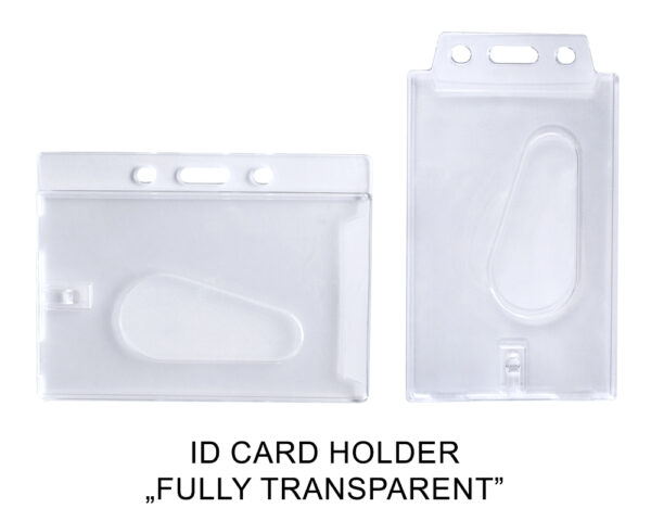 ID card holder, fully transparent