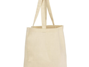 Sac coton publicitaire TOBI 140 g en beige, personnalisable avec logo.