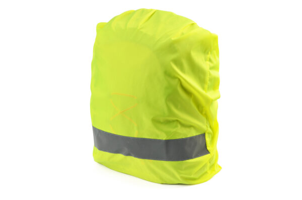 Housse sac KOTEL imperméable réfléchissante en nylon jaune, personnalisable avec logo.