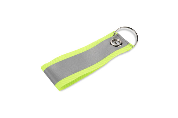 Porte-clés réfléchissant BLIS en polyester – accessoire de sécurité personnalisable.